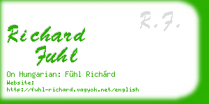 richard fuhl business card